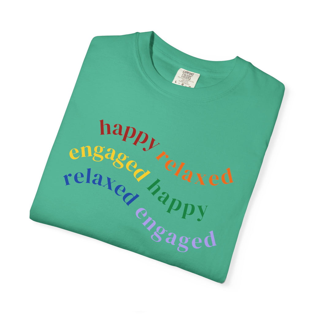 HRE Happy Relaxed Engaged Rainbow | Comfort Colors
