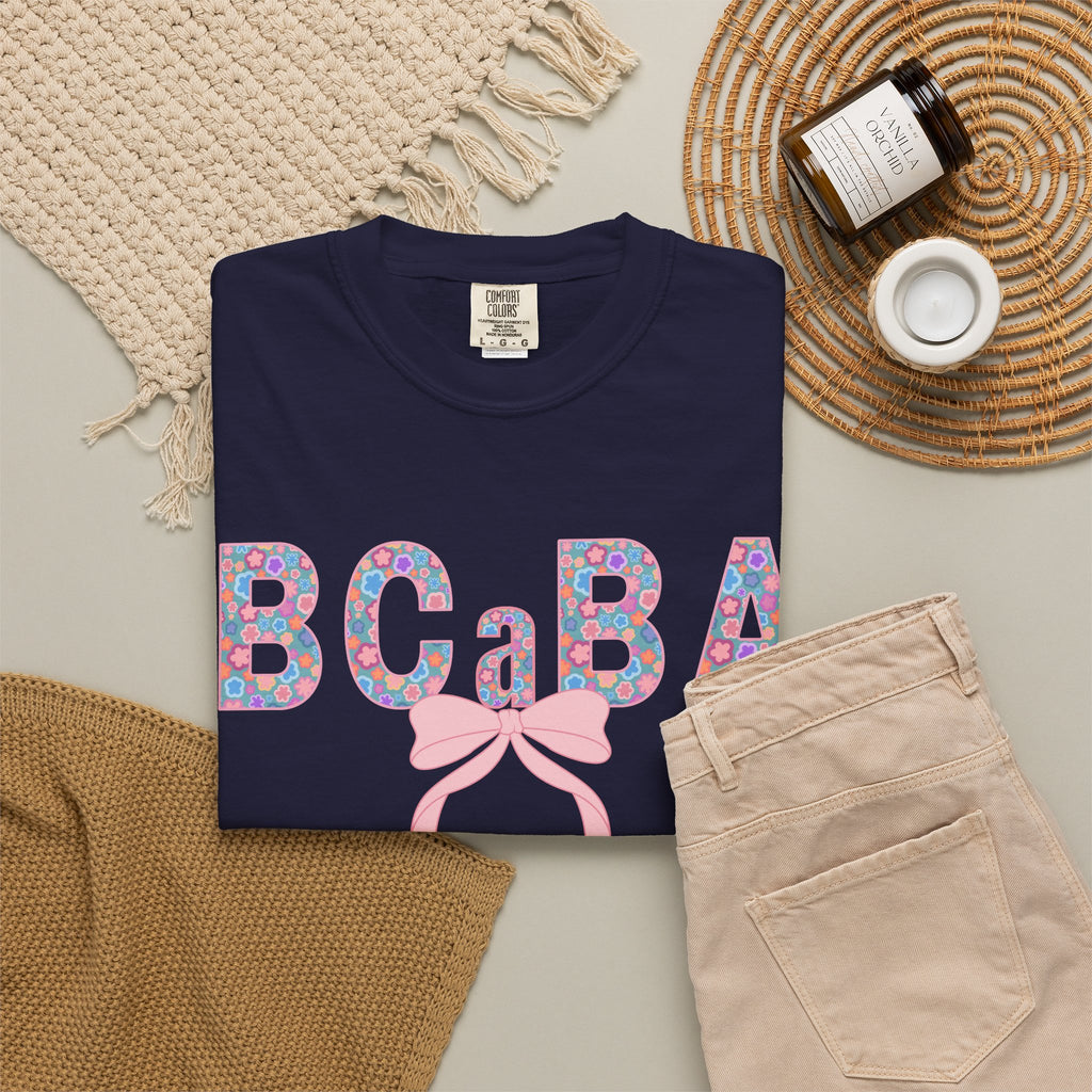 BCaBA | Board Certified Assistant Behavior Analyst |T-Shirt | Doodle Flowers | Comfort Colors