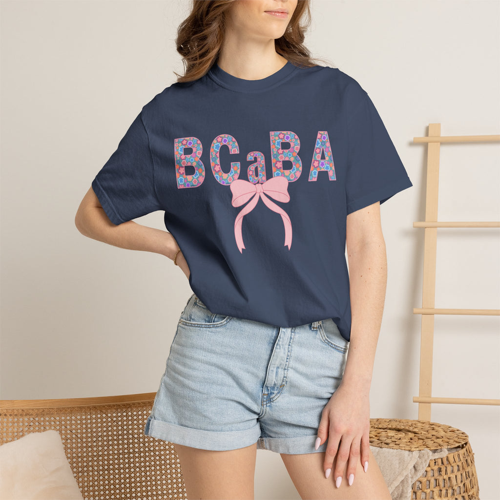 BCaBA | Board Certified Assistant Behavior Analyst |T-Shirt | Doodle Flowers | Comfort Colors