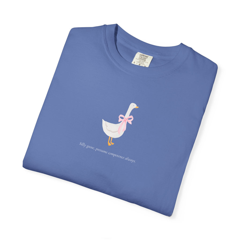 Silly Goose | Presume Competence Always | T Shirt| Pink Bow