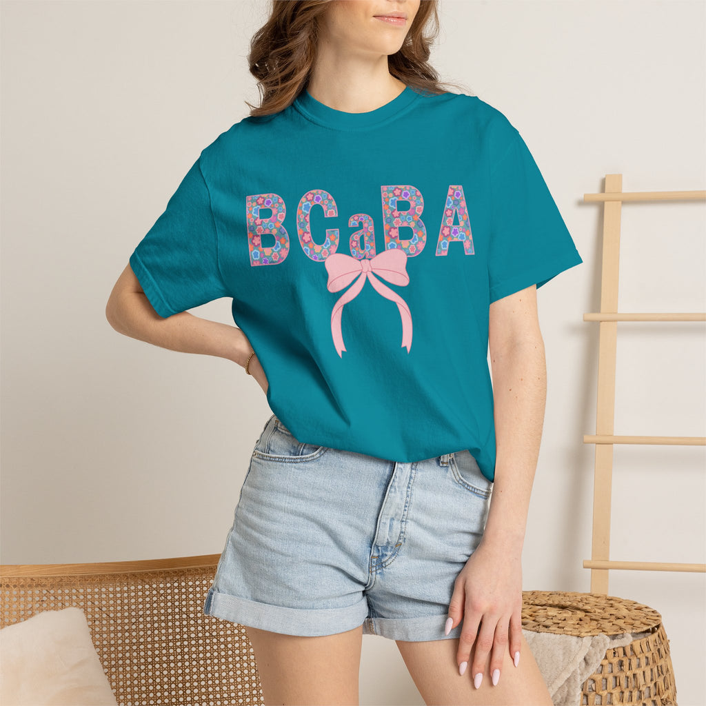 BCaBA | Board Certified Assistant Behavior Analyst |T-Shirt | Doodle Flowers | Comfort Colors