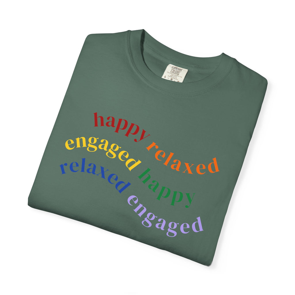 HRE Happy Relaxed Engaged Rainbow | Comfort Colors