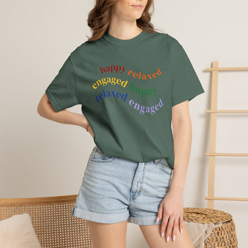 HRE Happy Relaxed Engaged Rainbow | Comfort Colors