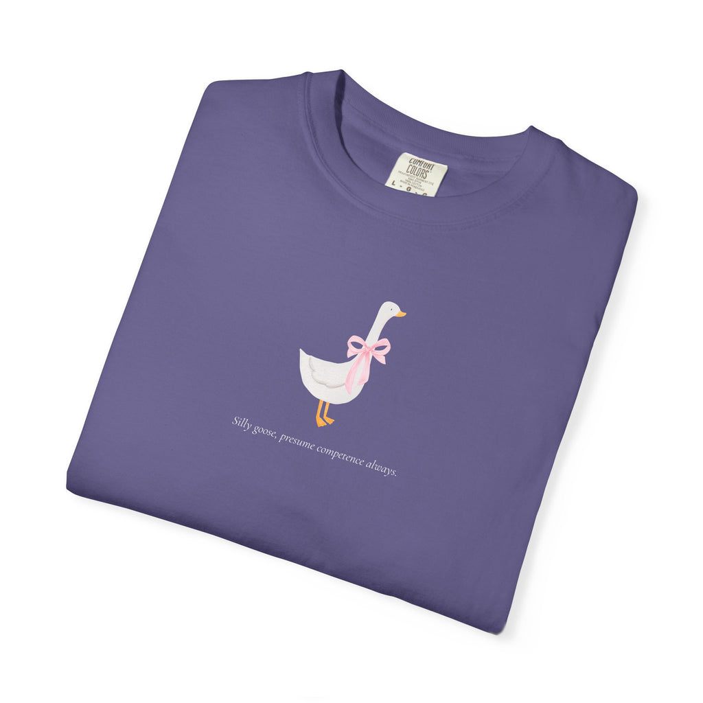 Silly Goose | Presume Competence Always | T Shirt| Pink Bow