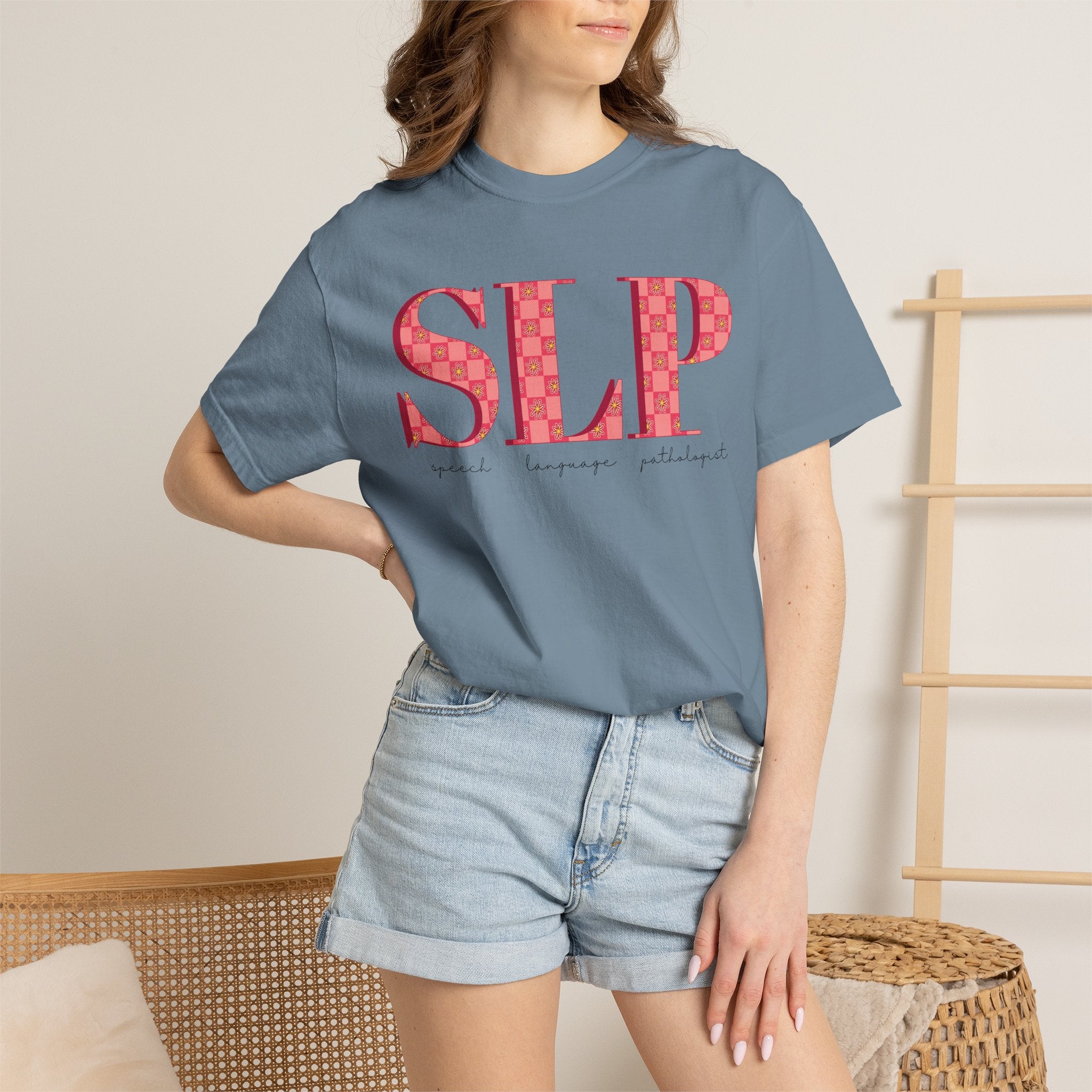 SLP Flower Check | Comfort Colors