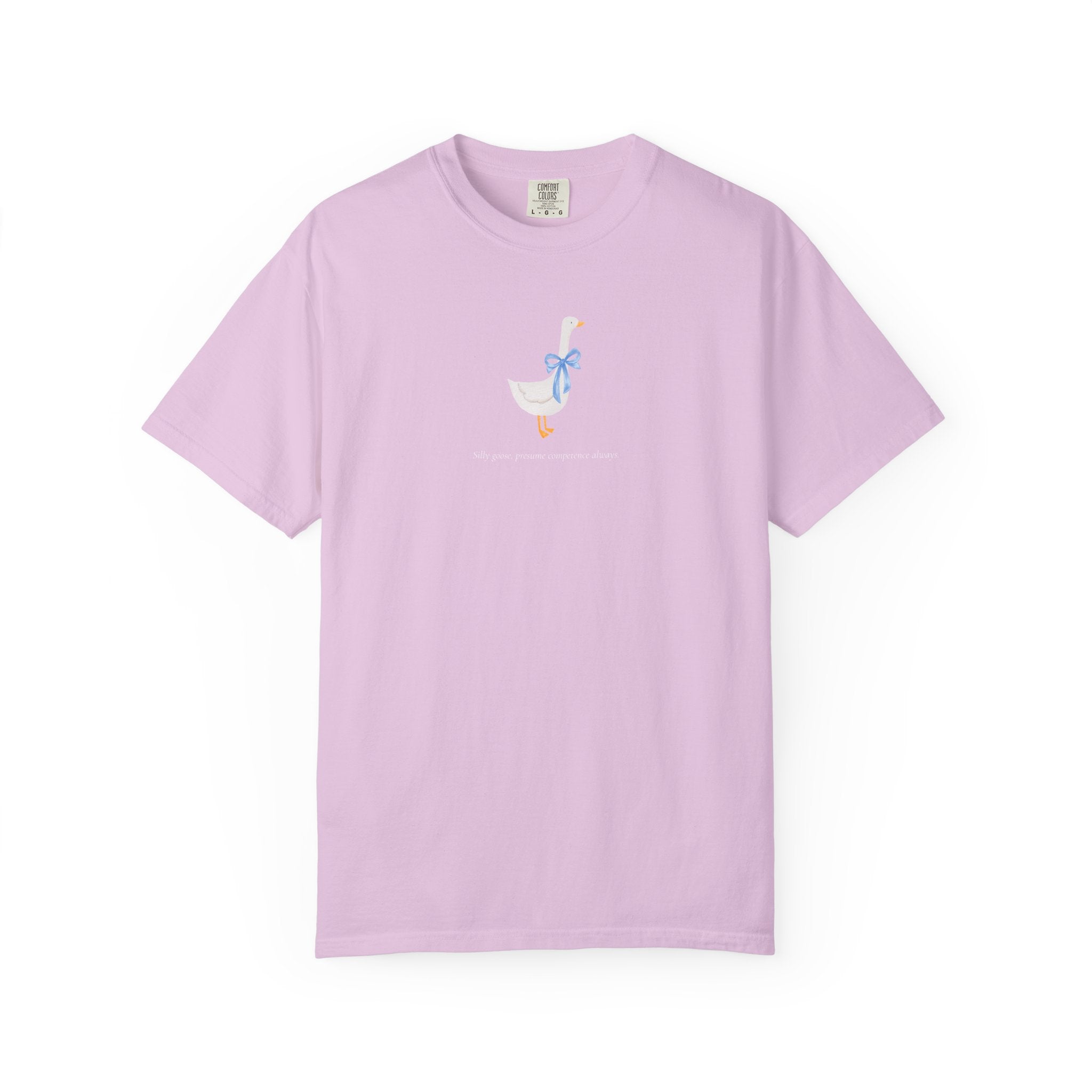 Silly Goose | Presume Competence Always | T Shirt| Blue Bow