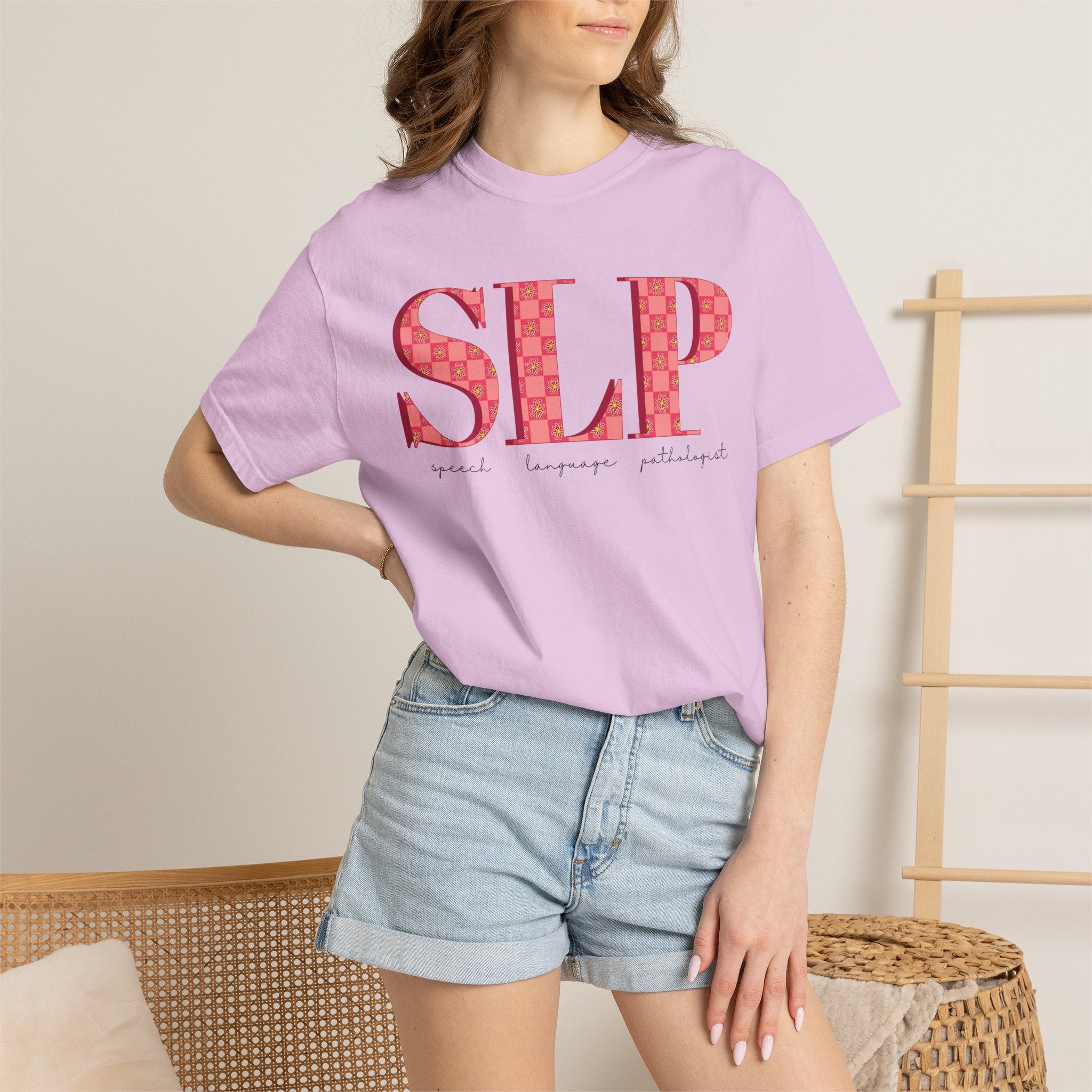 SLP Flower Check | Comfort Colors