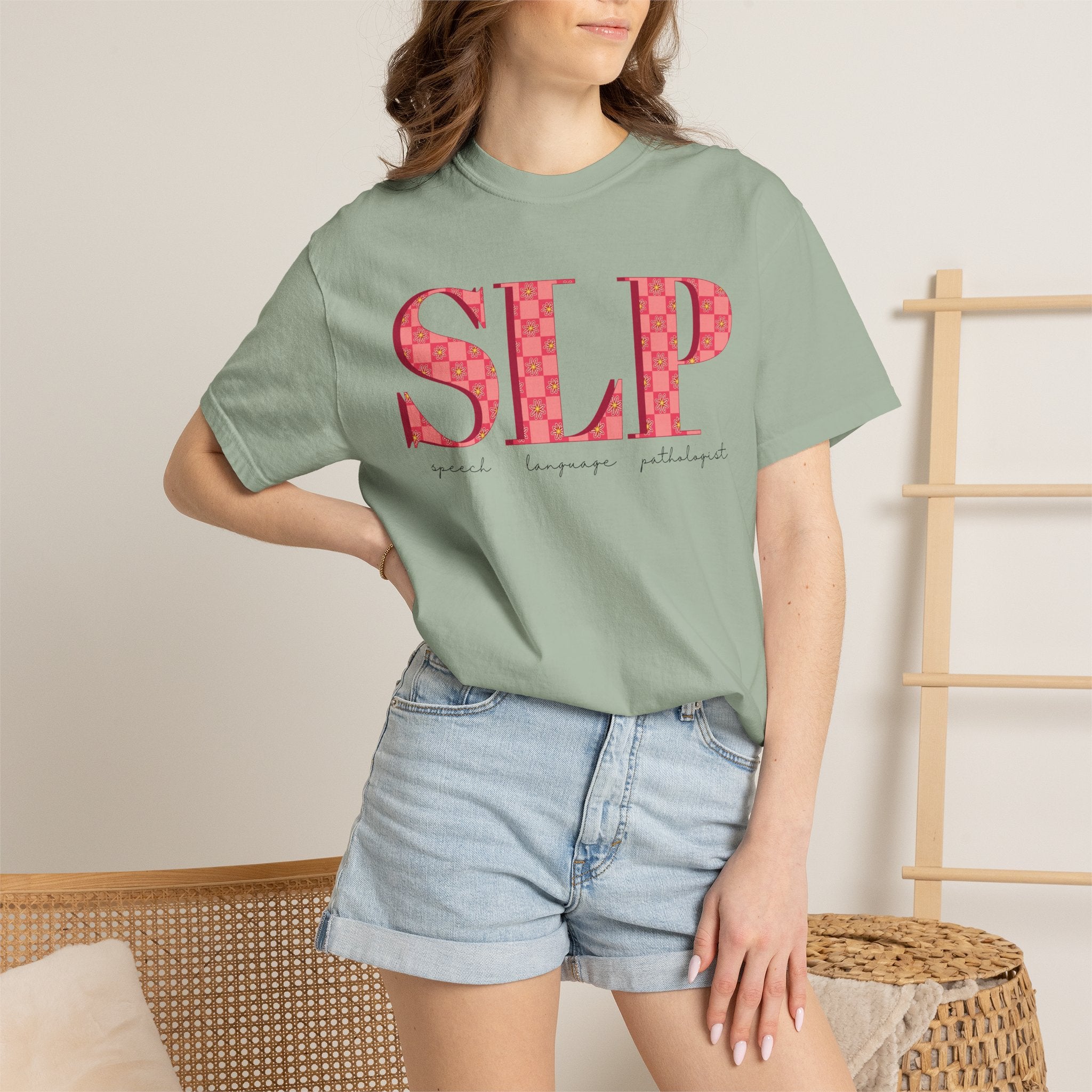 SLP Flower Check | Comfort Colors