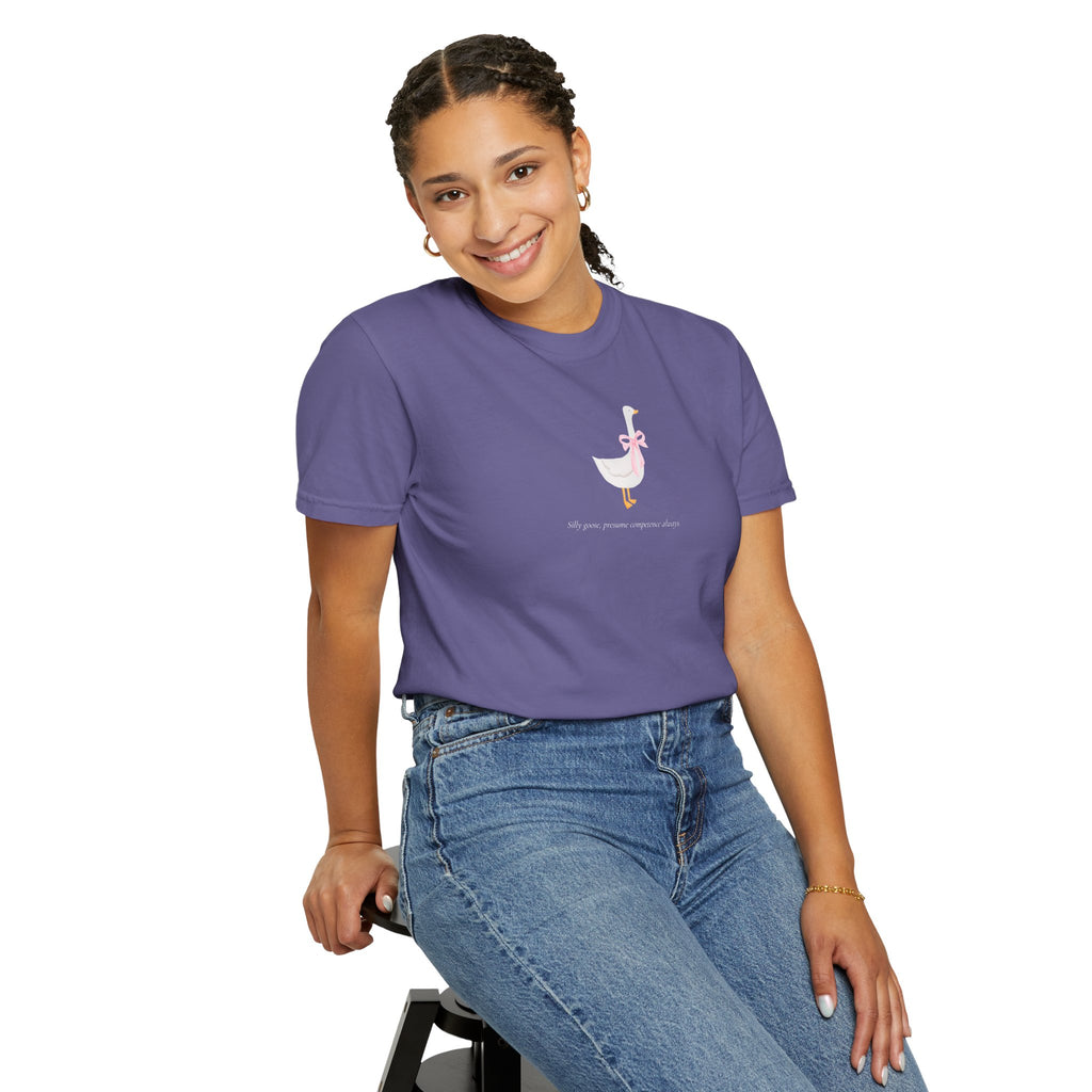 Silly Goose | Presume Competence Always | T Shirt| Pink Bow