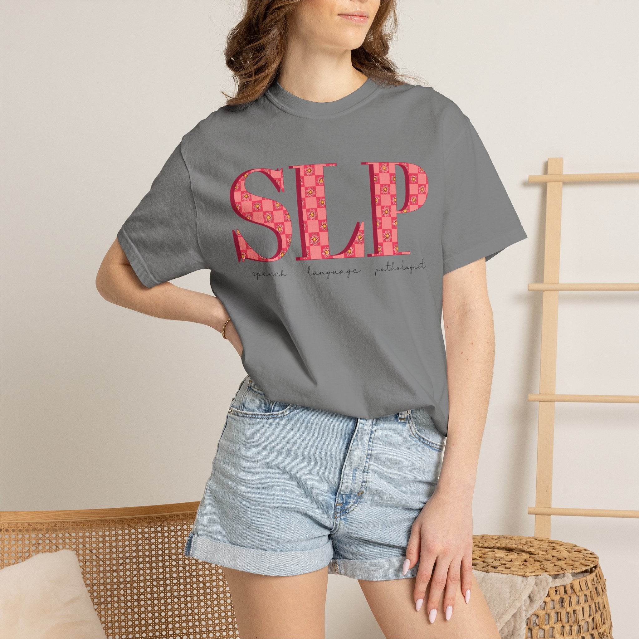 SLP Flower Check | Comfort Colors