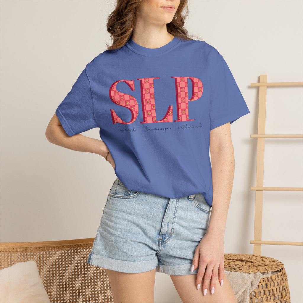 SLP Flower Check | Comfort Colors