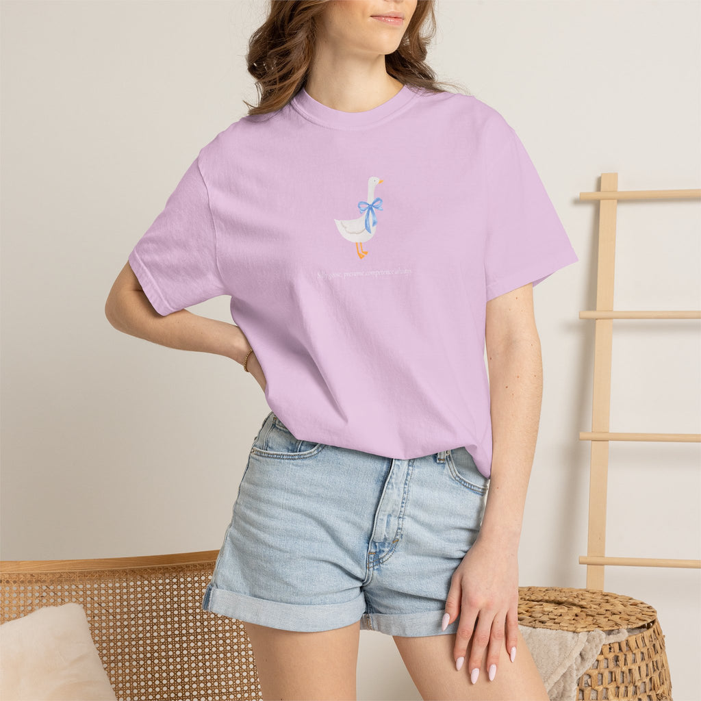 Silly Goose | Presume Competence Always | T Shirt| Blue Bow