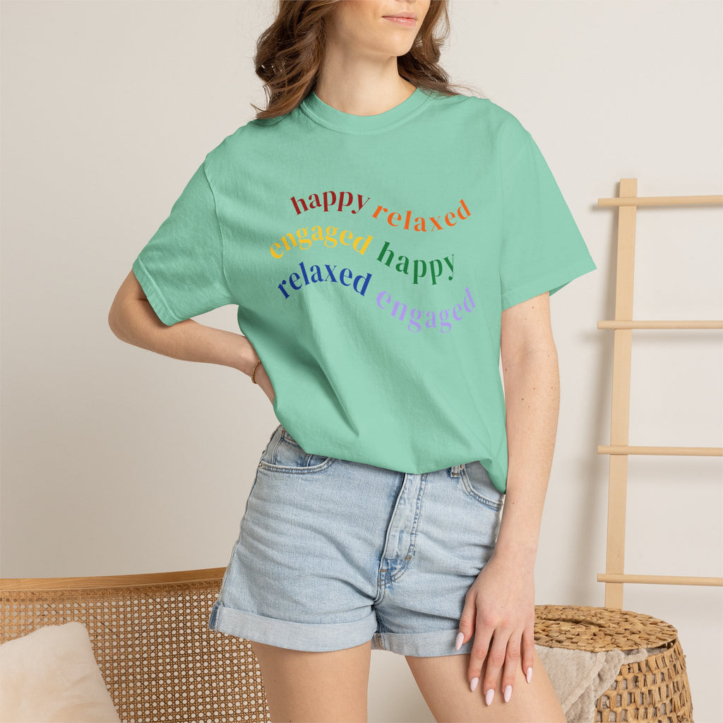HRE Happy Relaxed Engaged Rainbow | Comfort Colors