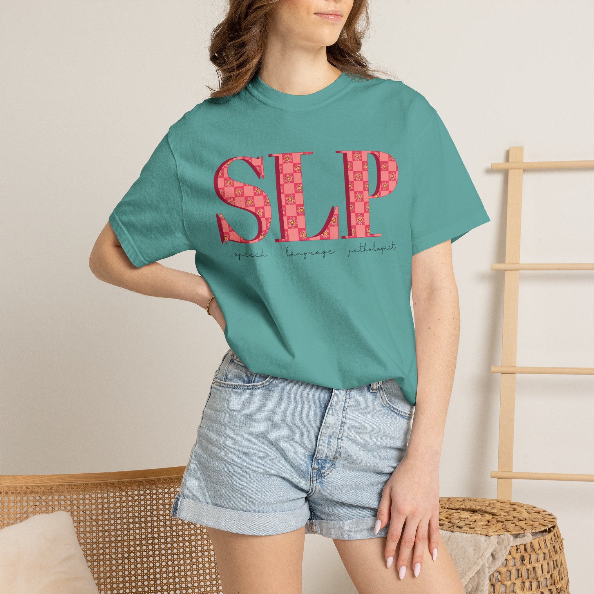 SLP Flower Check | Comfort Colors