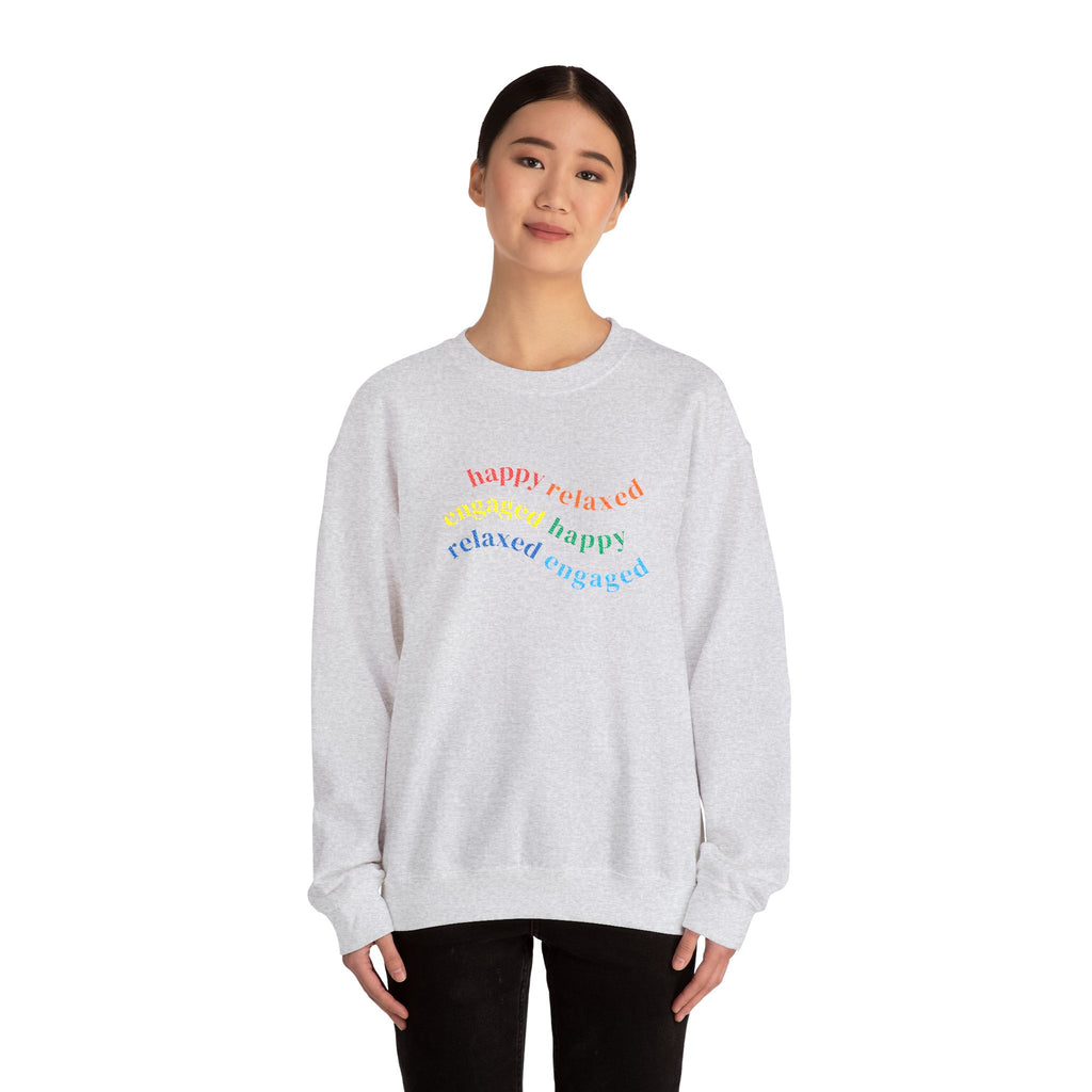 HRE Happy Relaxed Engaged Embroidered Sweatshirt