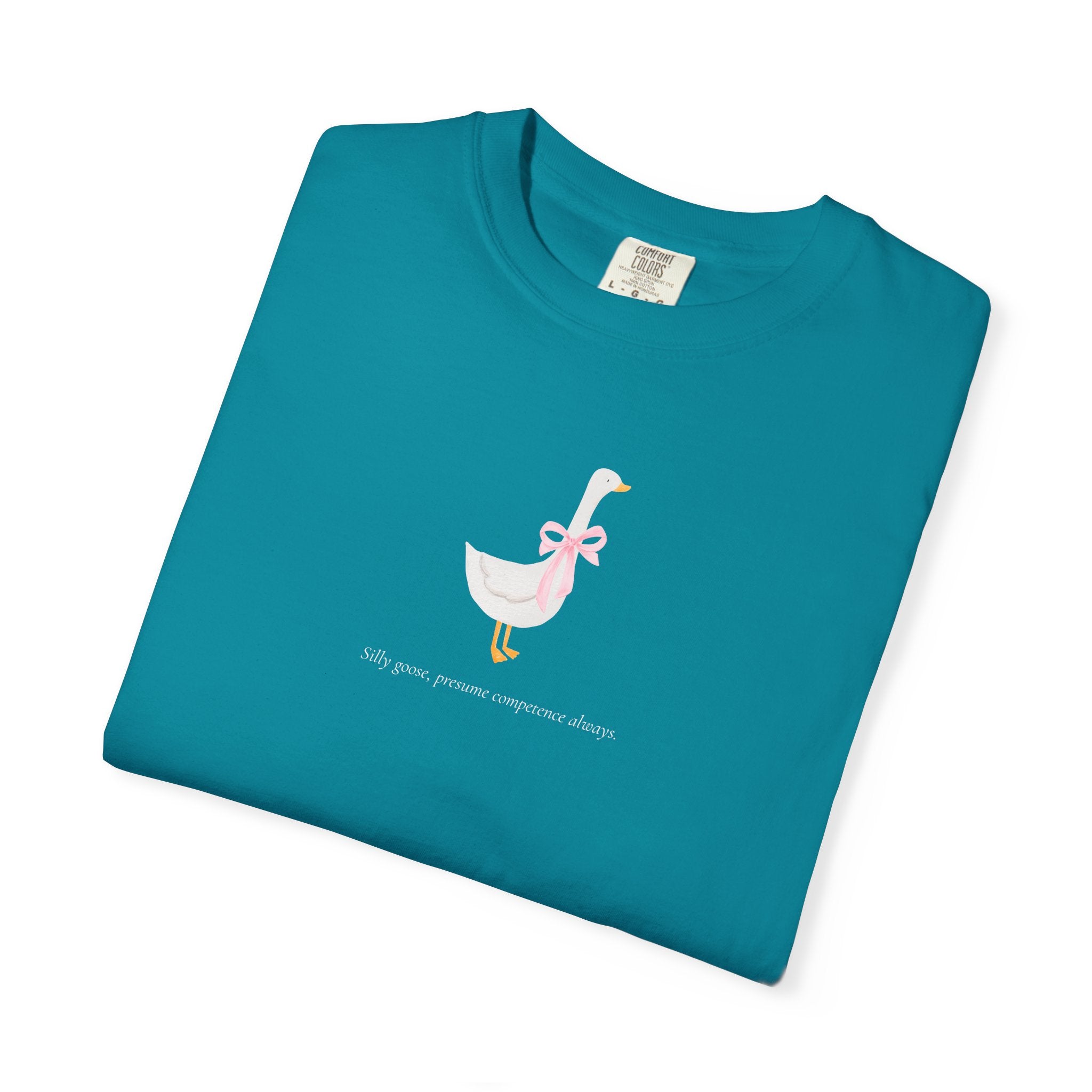 Silly Goose | Presume Competence Always | T Shirt| Pink Bow