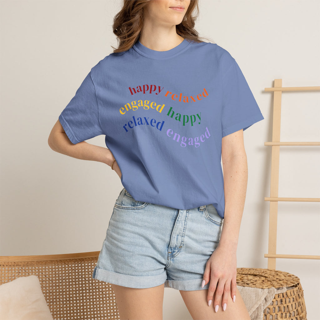 HRE Happy Relaxed Engaged Rainbow | Comfort Colors