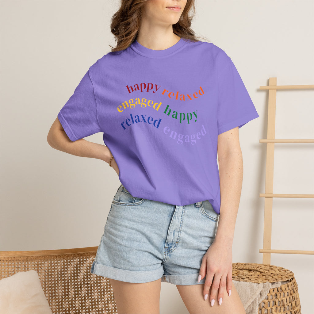 HRE Happy Relaxed Engaged Rainbow | Comfort Colors