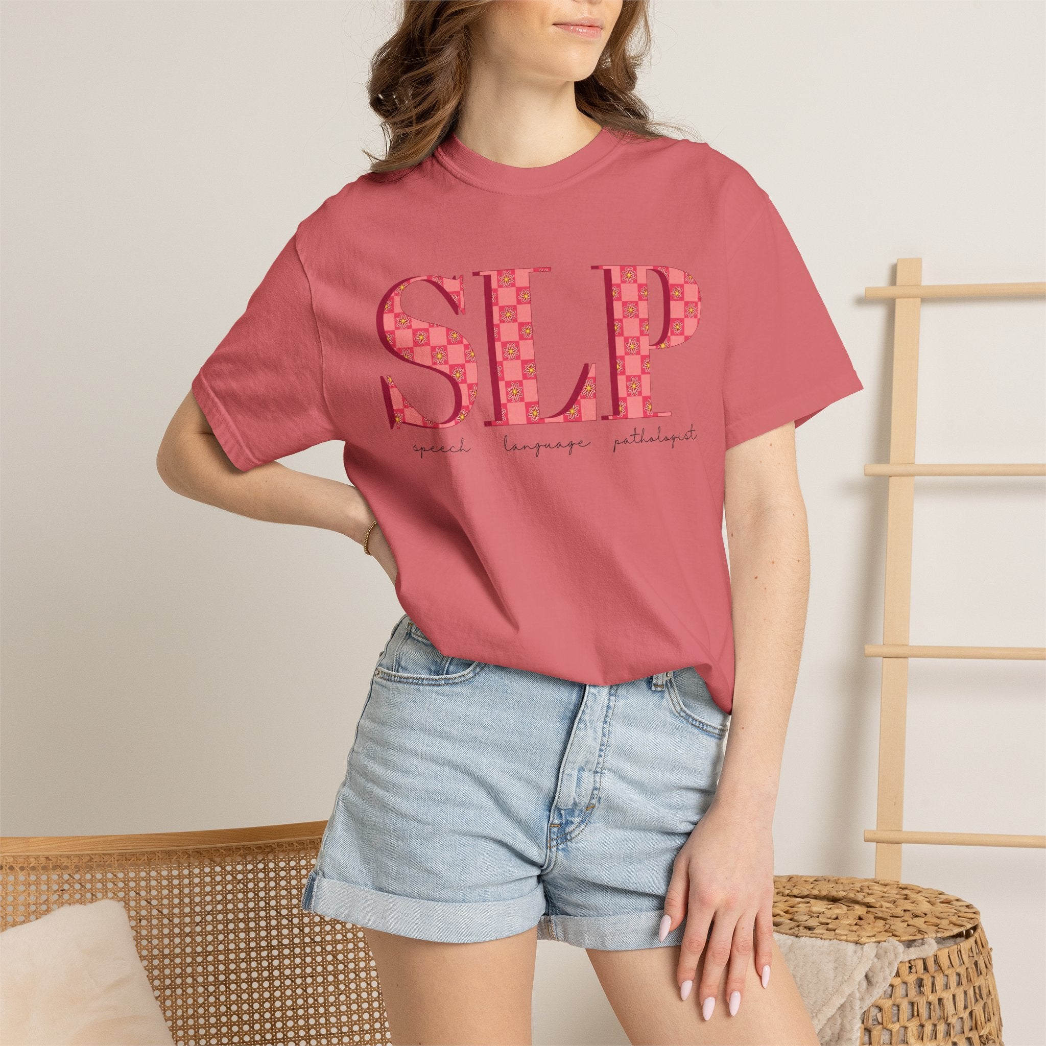 SLP Flower Check | Comfort Colors