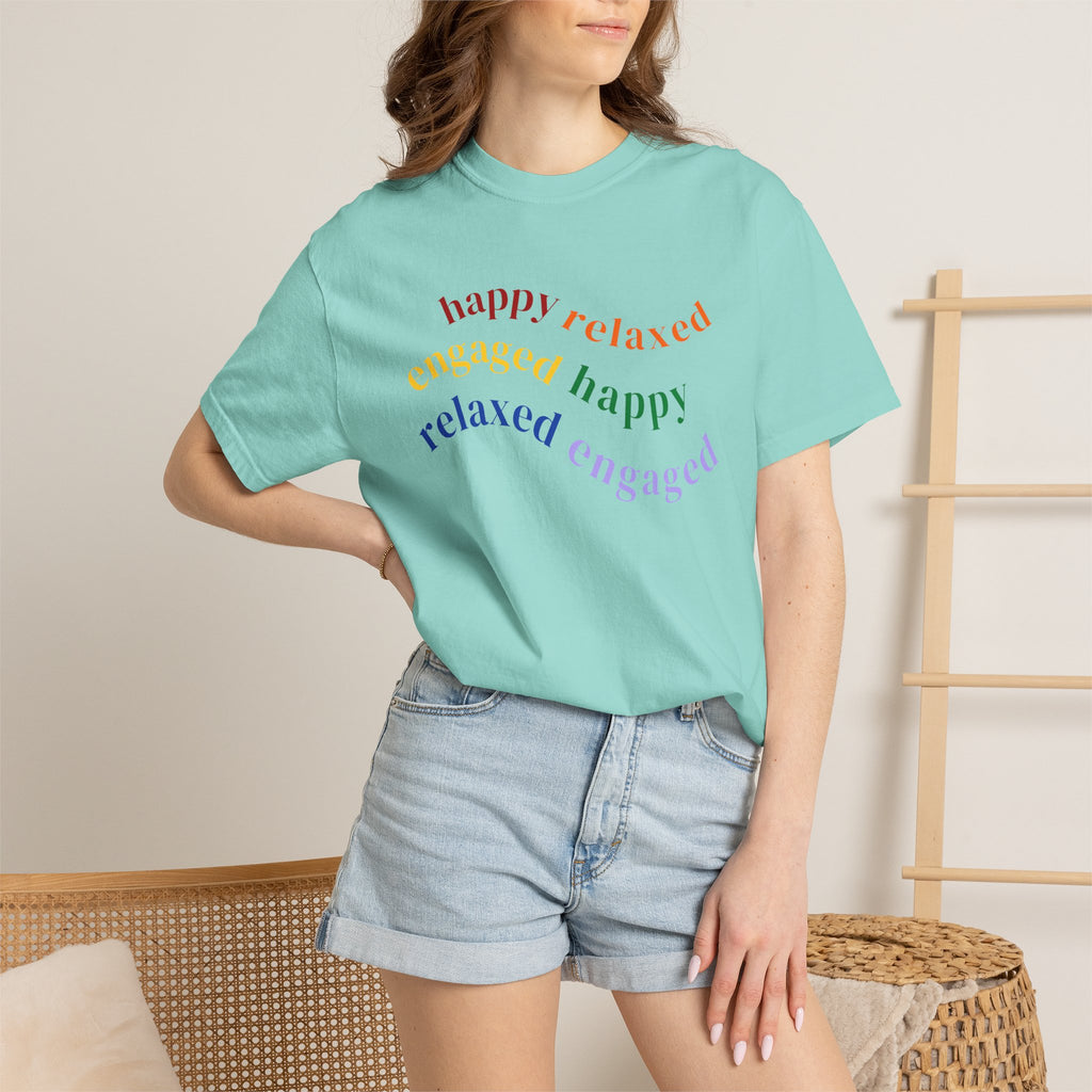HRE Happy Relaxed Engaged Rainbow | Comfort Colors