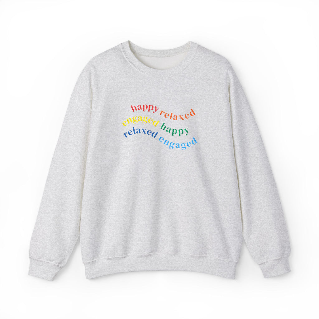 HRE Happy Relaxed Engaged Embroidered Sweatshirt