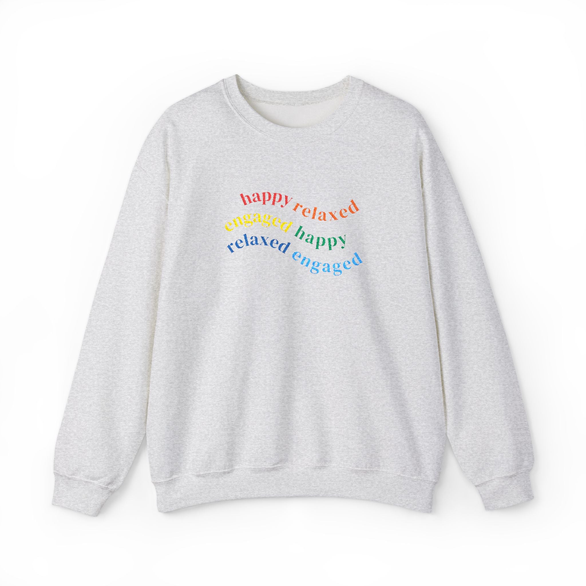 HRE Happy Relaxed Engaged Embroidered Sweatshirt