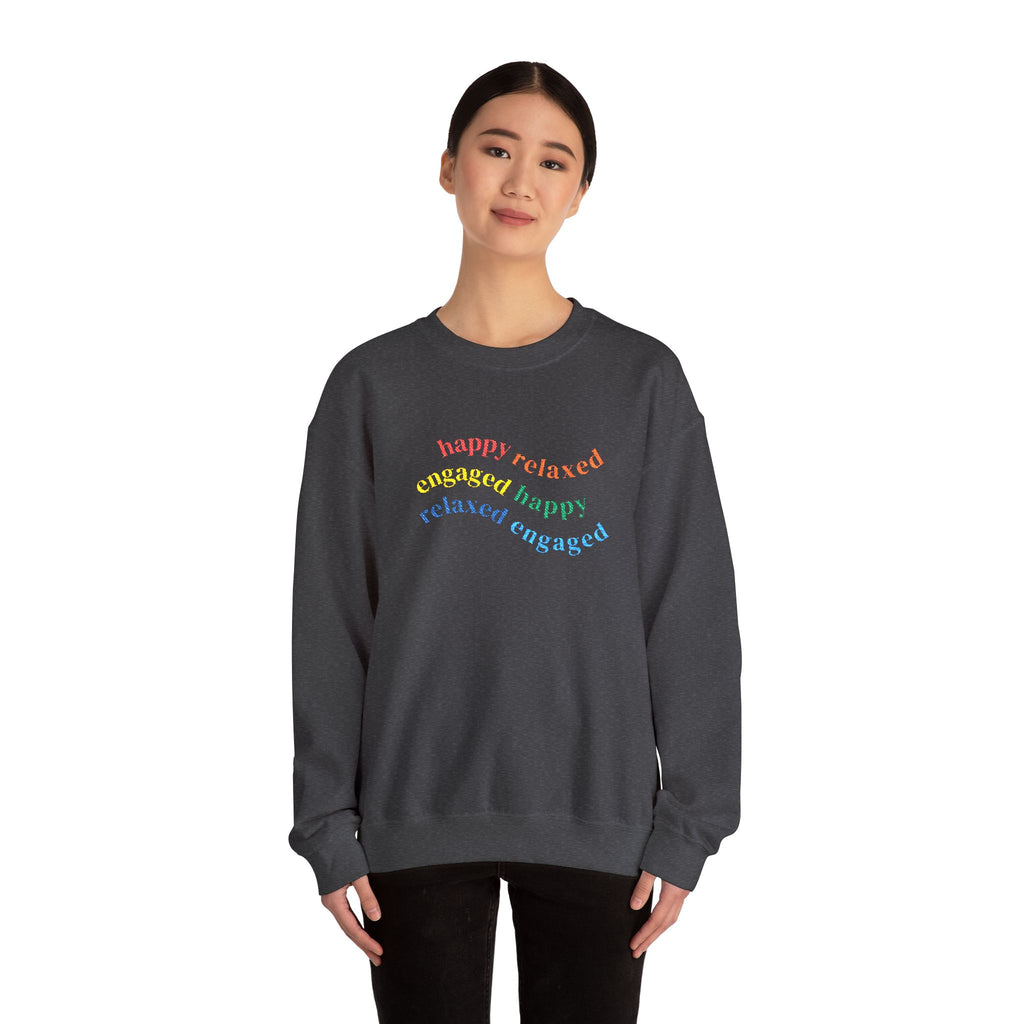 HRE Happy Relaxed Engaged Embroidered Sweatshirt
