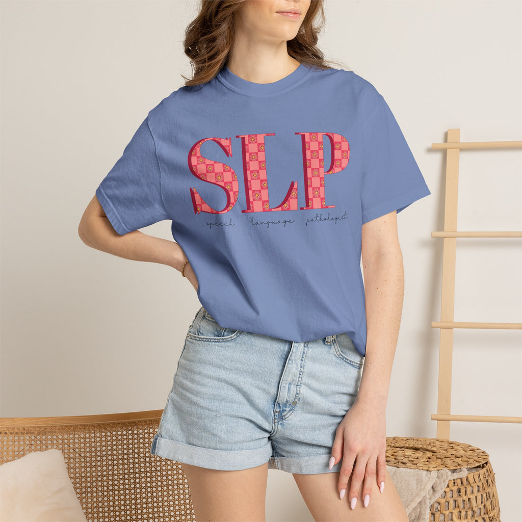 SLP Flower Check | Comfort Colors