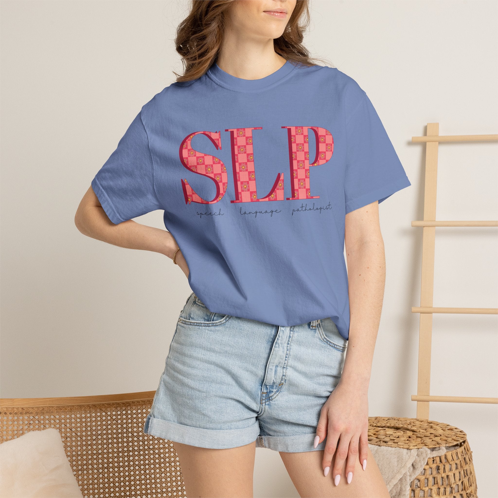 SLP Flower Check | Comfort Colors