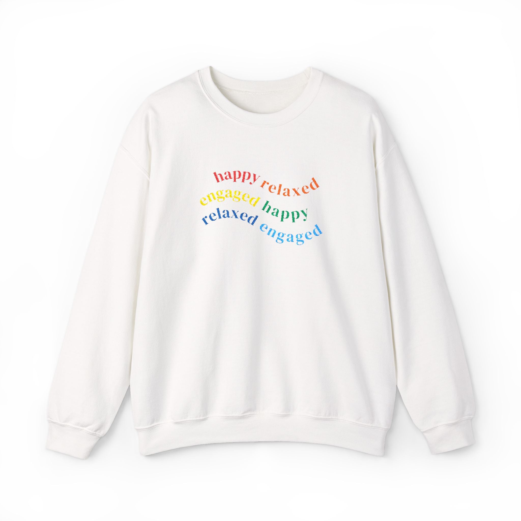 HRE Happy Relaxed Engaged Embroidered Sweatshirt