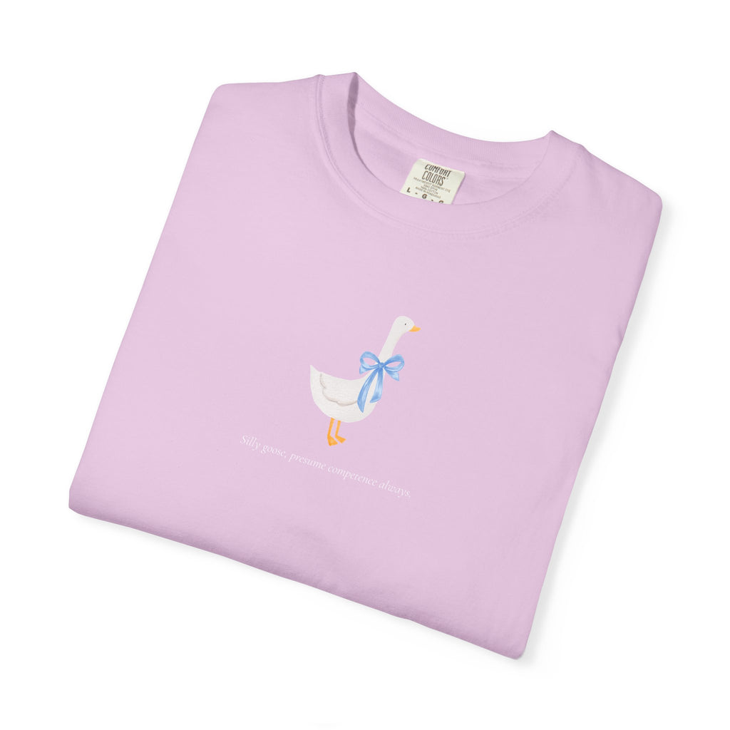 Silly Goose | Presume Competence Always | T Shirt| Blue Bow