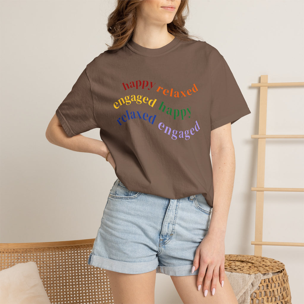 HRE Happy Relaxed Engaged Rainbow | Comfort Colors