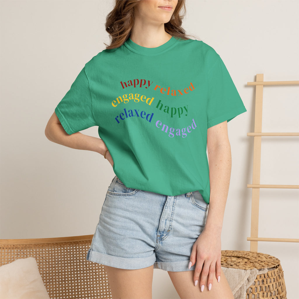 HRE Happy Relaxed Engaged Rainbow | Comfort Colors