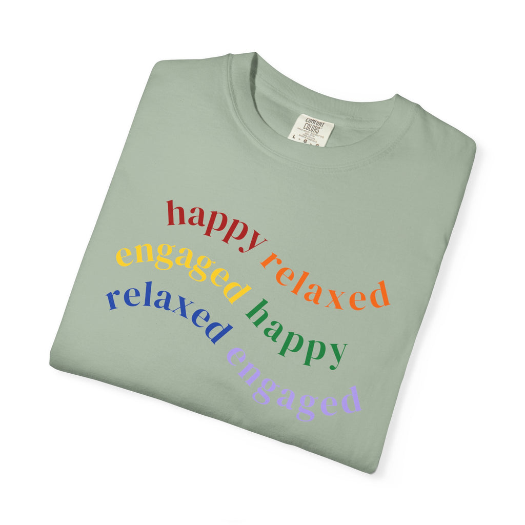 HRE Happy Relaxed Engaged Rainbow | Comfort Colors